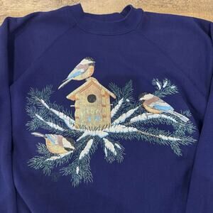 Hanes Glitter Winter Birdhouse Sweater
